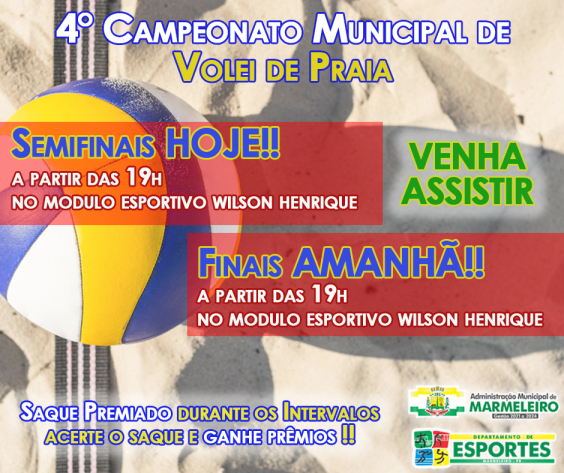 Semifinais e Finais do Campeonato Municipal de Vôlei de Praia