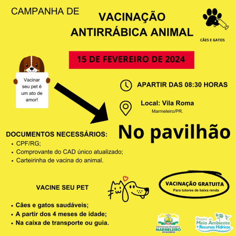 Campanha de Vacinação Antirrábica no Bairro Vila Roma