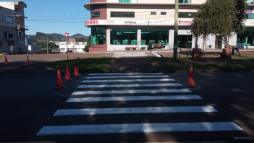 Revitalização das faixas de pedestres no Centro