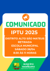 Entrega de Carnê do IPTU no Distrito Alto São Mateus 