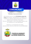 Segunda feira 27/10 não Haverá atendimento na Prefeitura Municipal 