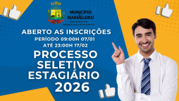 Aberto as inscrições para o Processo seletivo de Estagiário 