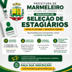 Prefeitura de Marmeleiro abre seleção de estagiários com vagas para Ensino Médio, Formação de Docentes e Ensino Superior