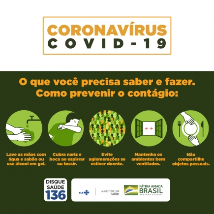 CORONAVÍRUS NO BRASIL: MEDIDAS DE PREVENÇÃO 