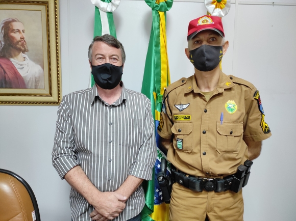 Comandante do Posto Rodoviário de Francisco Beltrão visitou o Prefeito