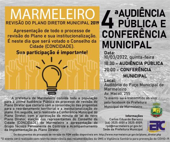 Marmeleiro prepara-se para a realização da 4ª Audiência Pública e Conferência Municipal 