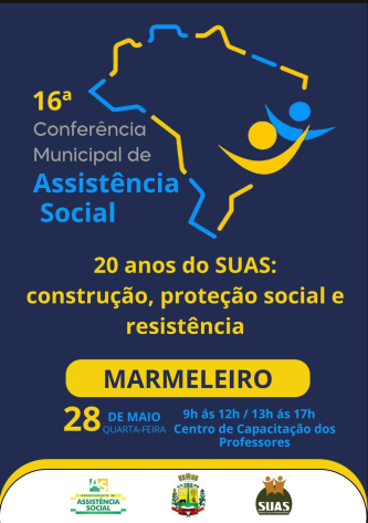 Convite para 16° Conferência Municipal de Assistência Social 