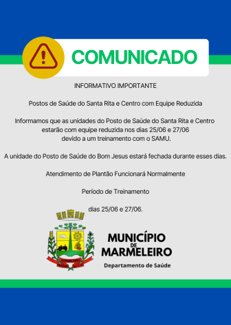 Unidades de Saúde estarão com equipes Reduzidas 