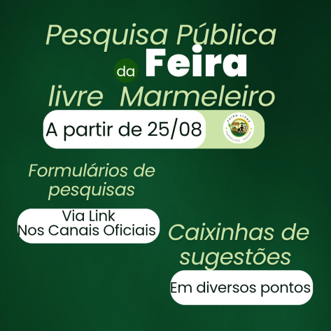 Governo Anuncia Pesquisa Pública da Feira Municipal para Próxima semana.