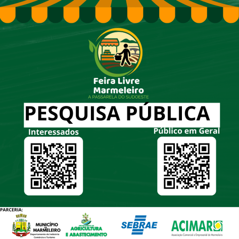 Governo Lança Pesquisa Pública para a Feira Livre Marmeleiro 