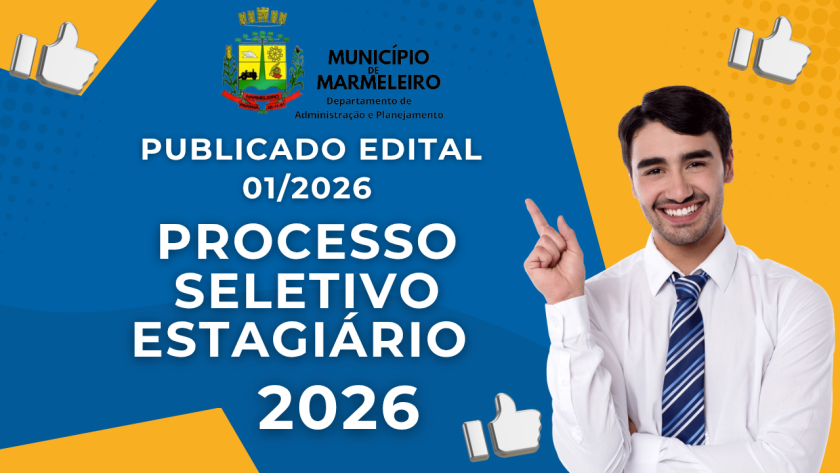 Prefeitura de Marmeleiro abre processo seletivo para estagiário 